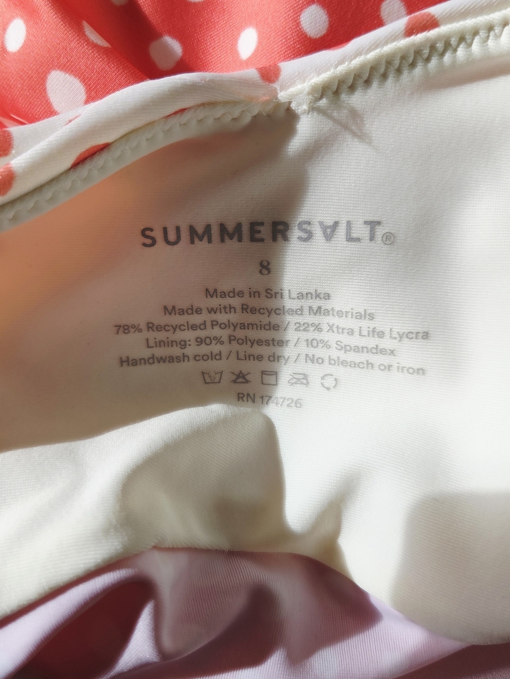 Summersalt The Ruffle Oasis One Piece Swimsuit Size 8 - Picture 7 of 7